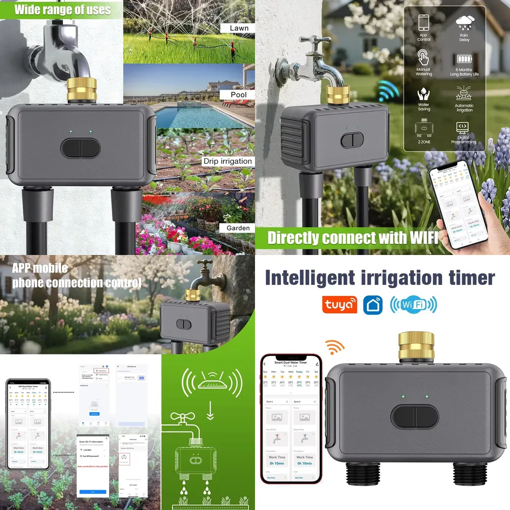 Smart Garden Water - WAP01 WiFi 앱 제어 듀얼 호스
