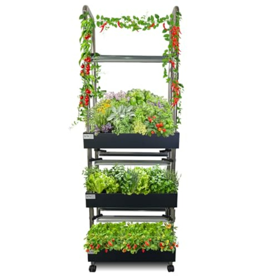 Smart Garden Water - 실내 수경재배 시스템: 스마트 풀스펙트럼 조명,