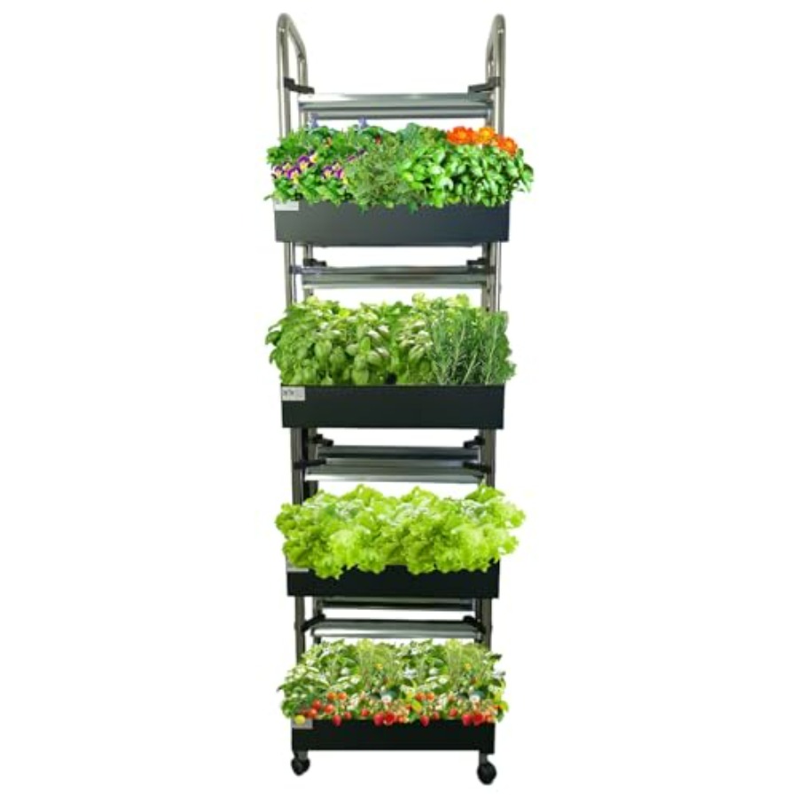 Smart Garden Water - 실내 수경재배 시스템: 스마트 풀스펙트럼 조명,