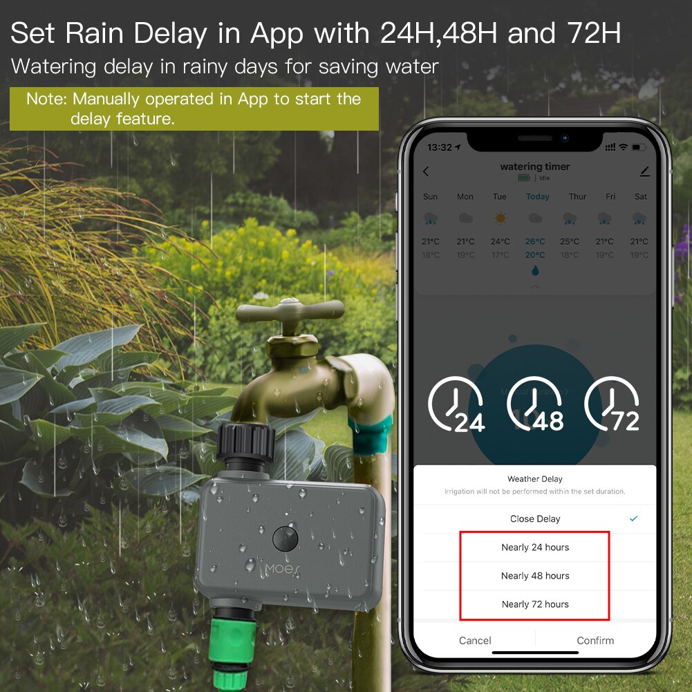 Moes 스마트 Tuya 블루투스 워터 타이머 비 지연 - Smart Garden Water 리뷰 및 가격
