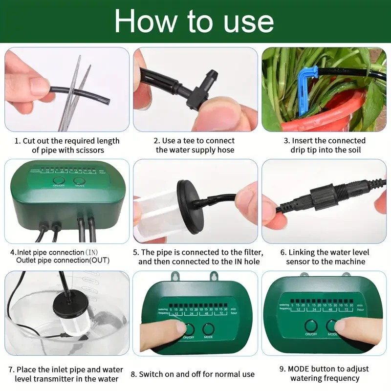 냄비 식물을위한 내장 1800mAh 배터리 관개 기능이 - Smart Garden Water 리뷰 및 가격