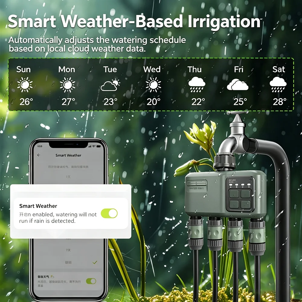 WiFi RF433 스마트 정원 스프링클러 물 타이머  - Smart Garden Nursery 리뷰 및 가격