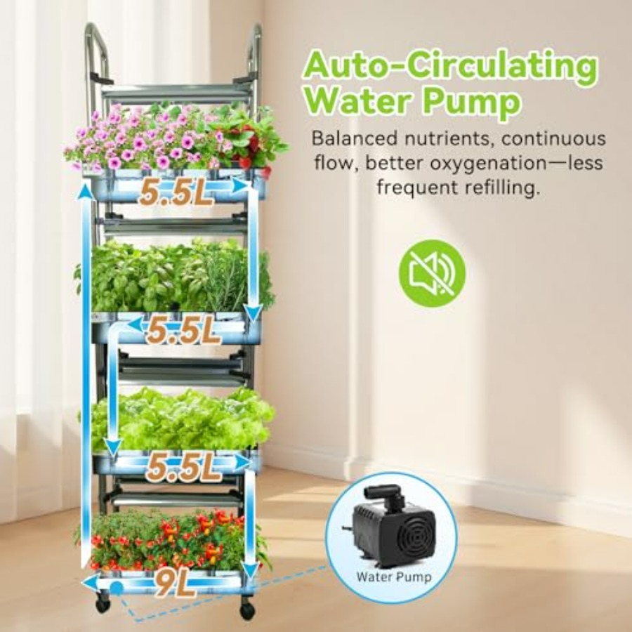 실내 수경재배 시스템: 스마트 풀스펙트럼 조명, 자동  - Smart Garden Water 리뷰 및 가격