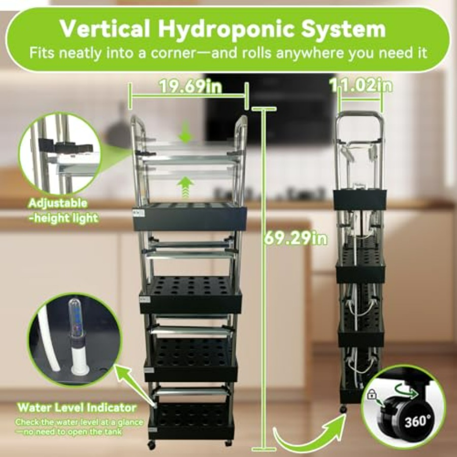 실내 수경재배 시스템: 스마트 풀스펙트럼 조명, 자동  - Smart Garden Water 리뷰 및 가격